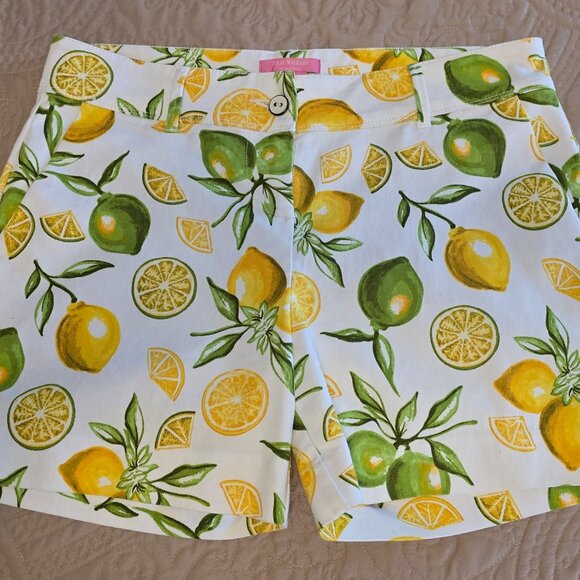 Isaac Mizrahi Lemon Lime Shorts - Picture 1 of 7